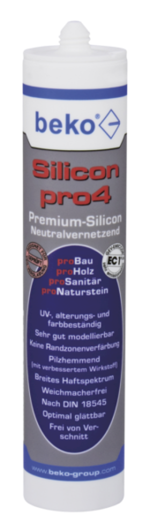 Silikondichtstoff - beko Silicon pro4 Premium, 310ml - altweiss altweiss