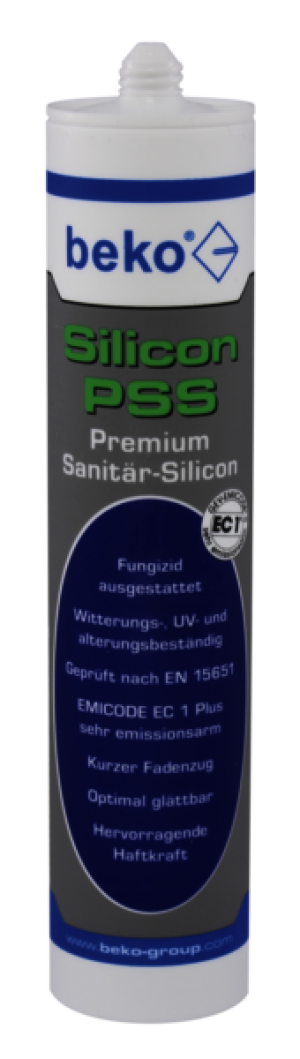 Sanitär-Silikon - beko Silicon PSS Premium - fugengrau, 310ml fugengrau