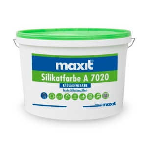 Fassadenfarbe - maxit Silikatfarbe A 7020, weiß - 15ltr 15ltr