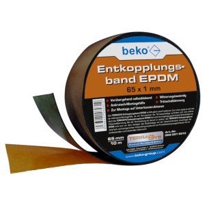 Entkopplungsband EPDM - beko TERRASYS - 65mm x 1mm, 10m/Rolle
