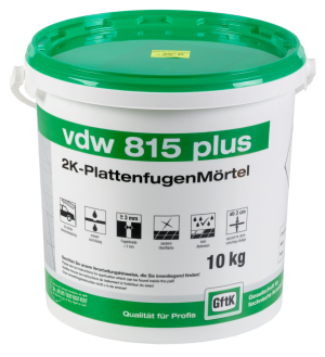 vdw 815 plus 2K-Plattenfugenmörtel, 10 kg - natur natur - vdw 815 plus
