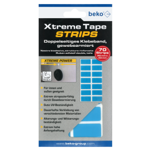 Klebestreifen - beko Xtreme Tape STRIPS, 20mm x 40mm, 70 Strips -