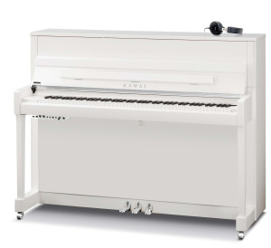 Kawai K-200 ATX-4 WHP Silber Hybrid-Klavier - Weiß Hochglanz