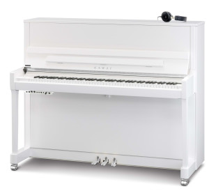 Kawai K-300 ATX-4 WHP Silber Hybrid-Klavier - Weiß Hochglanz