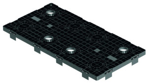 ACO Stormbrixx Blockrigole Abdeckung für halbe Lage | Außenmaß (BxHxL): 601x40x1201 mm | aus Kunststoff | leichte Installation | Einbau liegend