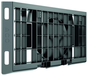 ACO Stormbrixx Blockrigole halbe Seitenwand HD600 | Außenmaß (BxHxL): 592x297x32 mm | aus Kunststoff | leichte Installation | Einbau stehend