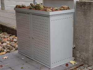 Altvater Pflanzschale für 120L Einzel-Müllbox, Weißaluminium | passend für 120L Einzel-Müllbox | Abmessungen: B 790 / T 750 / H 60 mm