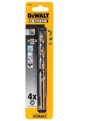 DeWALT EXTREME HSS-Co Metallbohrer mit Zentrierspitze | Bohrer-Ø: 12,5 mm | Maße: 151 x 98 mm