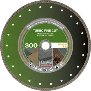 Diewe Turbo Fine Cut Diamant-Trennscheibe - für Feinsteinzeug und Fliesen | Bohrung: 30 mm | Durchmesser: 300 mm