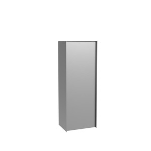 eSafe Aluminium Paketbriefkasten Dropbox Small für Häuser freistehend | Weißaluminium matt | 2in1-Lösung (Paket/Brief) mit Fallklappe