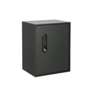 eSafe Aluminium Paketbriefkasten Boxis 646/D eingebaut | Tiefschwarz matt (Standard) | Paketkasten - Einbaulösung | Empfang und Abholung von Paketen