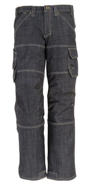 FHB WILHELM Stretch-Jeans Arbeitshose | Schwarzblau | Gr.  88 | Farbe: schwarzblau | Denim-Lycra-Stretch, 98% Baumwolle, 2% Elasthan; 340g/qm"