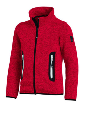 FHB MATS Strick-Fleece-Jacke Kinder | Rot | Gr.  98/104 | Farbe: rot | 100% Polyester, 280g/qm