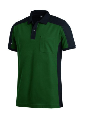 FHB KONRAD Polo-Shirt | Grün-Schwarz | h) 4XL | Farbe: grün-schwarz | 60% Baumwolle, 40% Polyester, 180g/qm