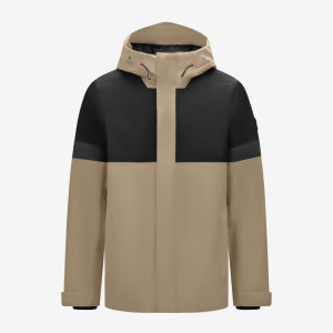 FHB LUCA Hardshelljacke | Beige-Schwarz | Gr. XL | Farbe: anthrazit-schwarz | 100% recyceltes Polyamid, 190g/qm