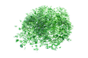 Glassplitt Green ungewaschen 5-10 mm | 1000 Kg Big-Bag | Glassplitt | Anlieferung und Entladung im Einweg 1.000 Kg BigBag | Körnung 5-10 mm