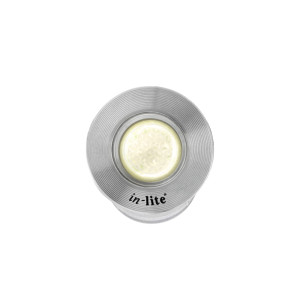 in-lite Einbauleuchte LED Hyve 22 RVS 12V 0,20W Ø22mm, warmweiß | gibt ein auffälliges, aber stimmungsvolles Lichtbild | überfahrbar