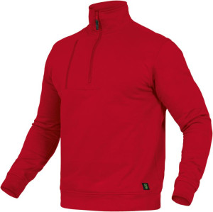 Leibwächter Zip-Sweater Paul - Flex-Line | Rot | (k) Größe: 7XL | Flächengewicht: 290 g/qm | mit Stehkragen | Brusttasche mit Naht-Reißverschluss