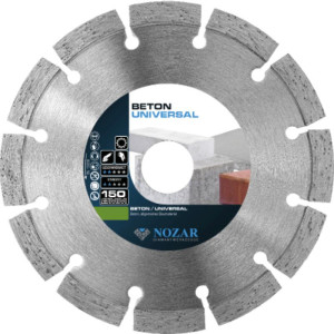 Nozar Diamant-Trennscheibe für Beton | Universal | 150x22,23 mm | Geeignet für: Sägen, Schneiden & Trennen | Durchmesser: 150 mm