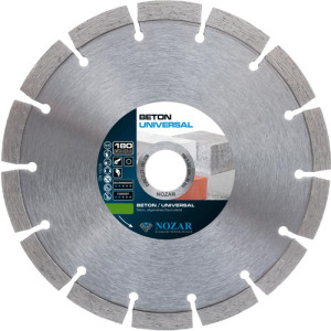 Nozar Diamant-Trennscheibe für Beton | Universal | 180x22,23 mm | Geeignet für: Sägen, Schneiden & Trennen | Durchmesser: 180 mm