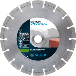 Nozar Diamant-Trennscheibe für Beton | Universal | 230x22,23 mm | Geeignet für: Sägen, Schneiden & Trennen | Durchmesser: 230 mm