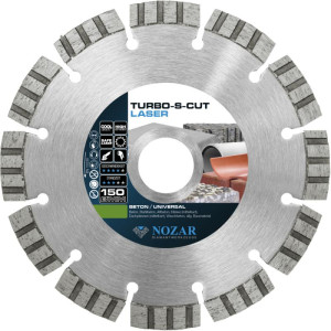 Nozar Diamant-Trennscheibe - Laser Turbo-S-Cut | 150x22,23 mm | Geeignet für: Sägen, Schneiden & Trennen | Durchmesser: 150 mm