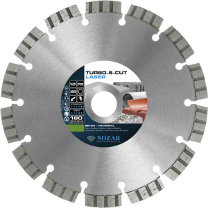 Nozar Diamant-Trennscheibe - Laser Turbo-S-Cut | 180x22,23 mm | Geeignet für: Sägen, Schneiden & Trennen | Durchmesser: 180 mm