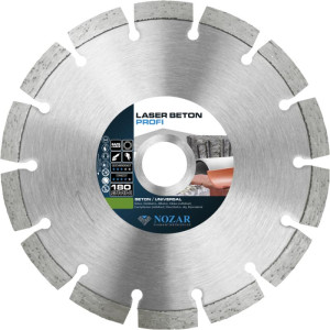 Nozar Diamant-Trennscheibe Laser Beton Profi | 180x22,23 mm | Geeignet für: Sägen, Schneiden & Trennen | Durchmesser: 180 mm