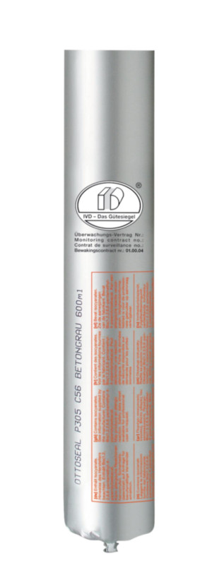 Ottoseal P 305 Premium PU Dichtstoff - 600 ml Alu-Folienbeutel | C56 BETONGRAU | in verschiedenen Farben wählbar | Lag.1702109