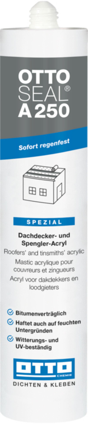 Ottoseal A 250 Dichtstoff - 310 ml Kartusche | C04 SCHWARZ | für Bitumen und feuchte Untergründe | für Bitumen und feuchte Untergründe
