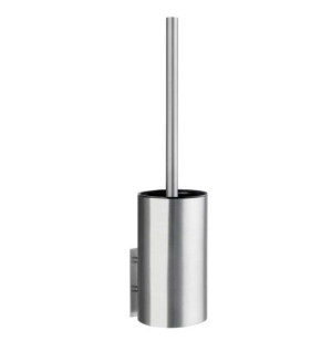 Beslagsboden "by Smedbo" Square WC-Bürste mit Behälter | Edelstahl gebürstet | Edelstahl gebürstet | Selbstklebend | Höhe: 370 mm