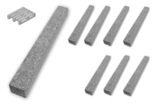 Betonsturz 11,5 x 11,3 cm grau aus Leichtbeton mit mittig liegender Bewehrung | Pal. mit  8 Stürzen | Länge: 2250 mm | Betonsturz aus Leichtbeton