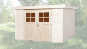 Weka Zusatzdoppeltür 21/28 mm, 182x182 cm - Natur | Rahmen-Doppelltür | Geeignet für 21 und 28 mm Wandstärke | Durchgangsmaß: B 165 x H 173 cm