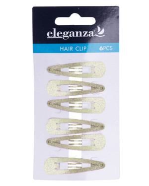 Promo Eleganza Hair Clip Gold Glitter 4.7cm
