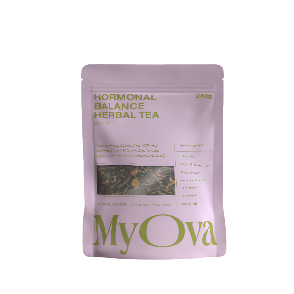 MyOva Hormonal Balance Botanical Tea | Loose Leaf Herbal Tea | 75G (Approx. 30 Servings)