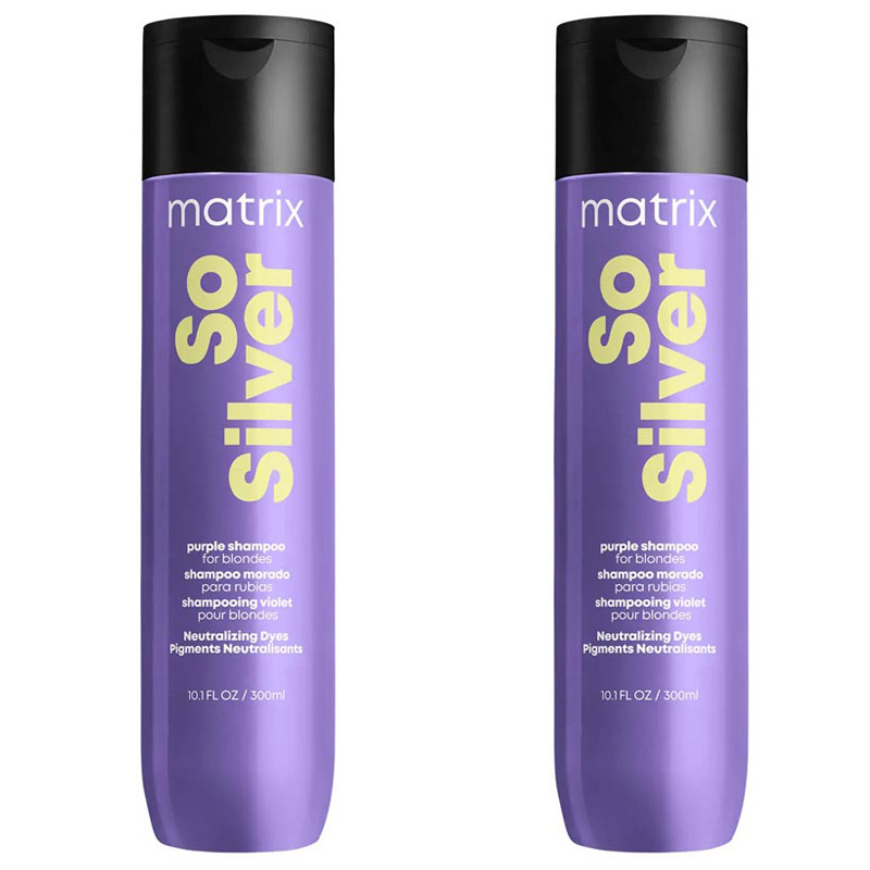 Matrix Total Results So Silver Purple Shampoo for Toning Blondes, Grey
