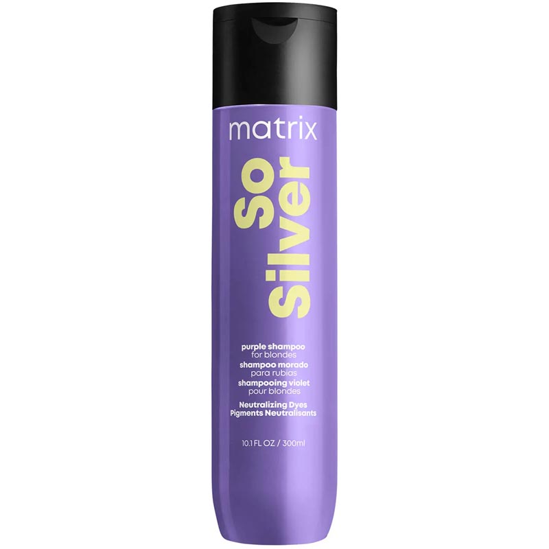 Matrix Total Results So Silver Purple Shampoo for Toning Blondes, Grey