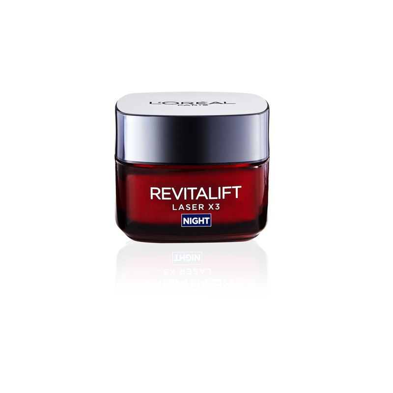 L’Oréal Paris Laser Renew Triple Action Anti-Ageing Night Cream, Pro-Retinol, Hyaluronic Acid and Vitamin C, 50ml