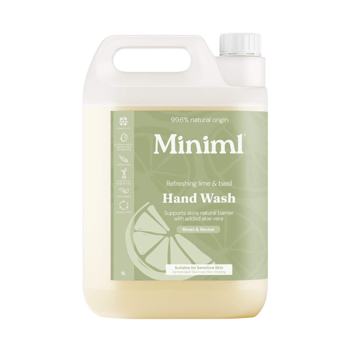 Miniml Hand Wash Refreshing Lime & Basil 5L