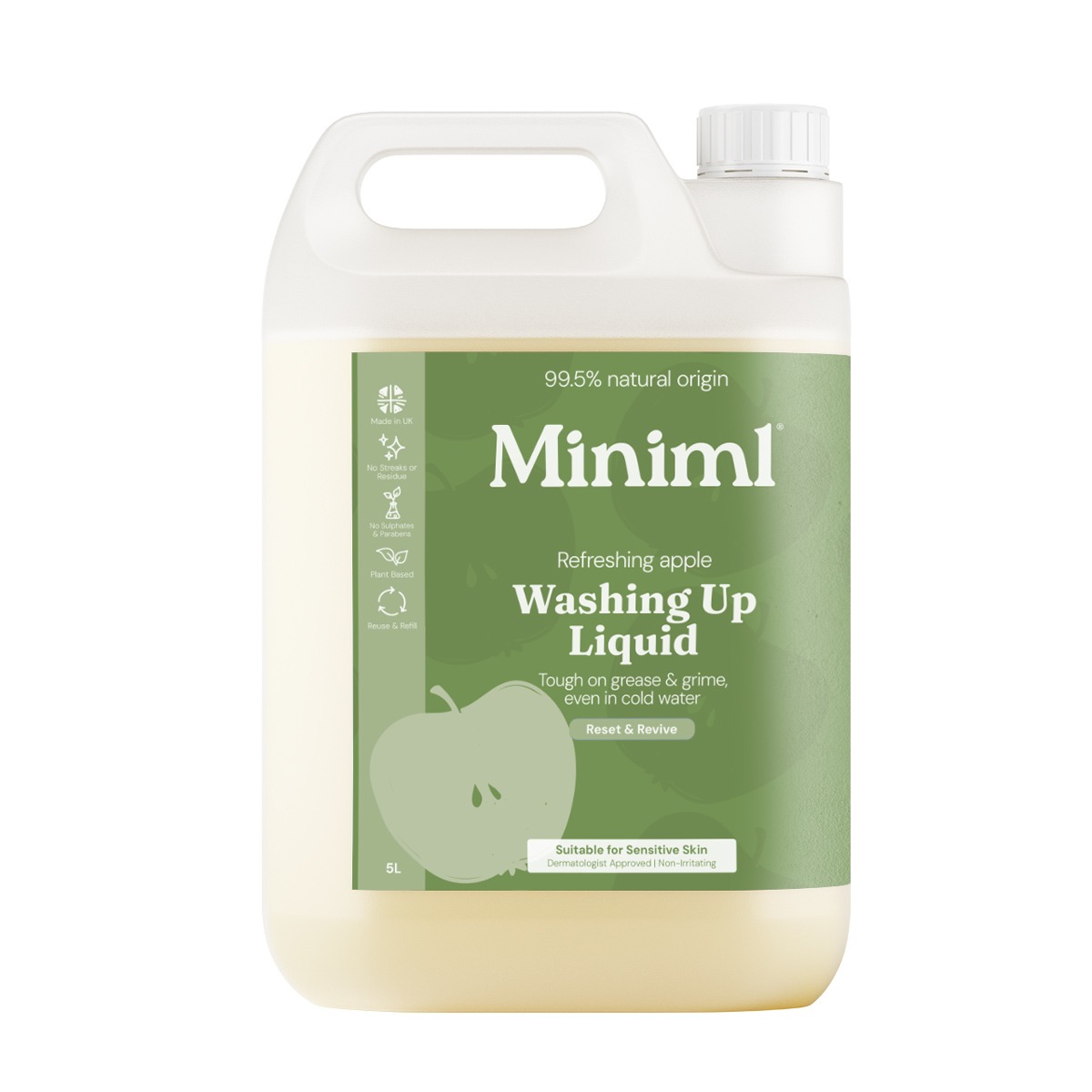 Miniml Washing Up Liquid Refreshing Apple 5L Refill