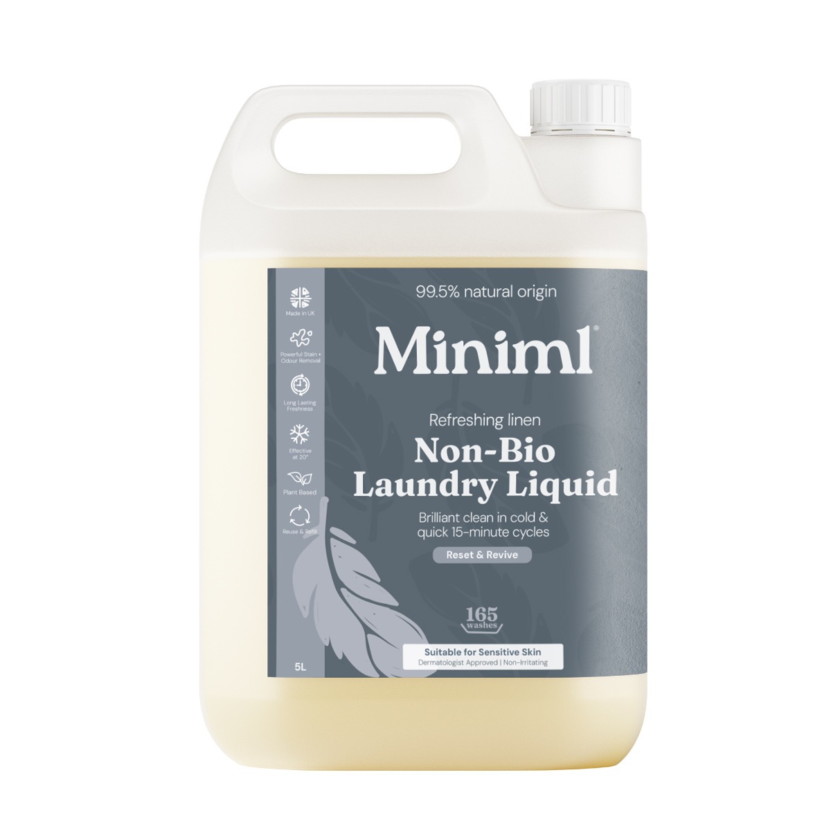 Miniml Laundry Liquid Refreshing Linen 5L Refill (250 Washes)