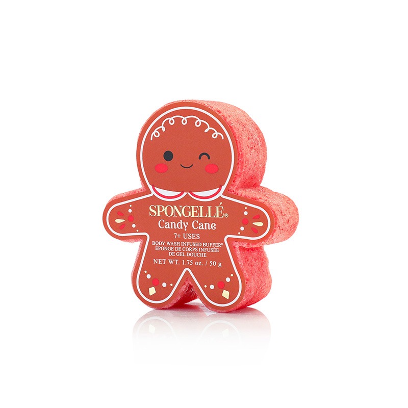 Spongellé Candy Cane Body Wash Infused Buffer, 50g