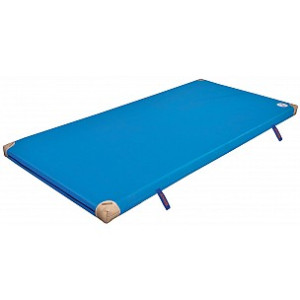 BENZ Normturnmatte mit Lederecken und Griffen 200 cm Blau Normturnmatte 125 cm 8 cm Mit Lederecken & Tragschlaufen