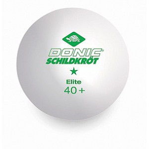 3 Tischtennis-Bälle Elite 1* Weiß