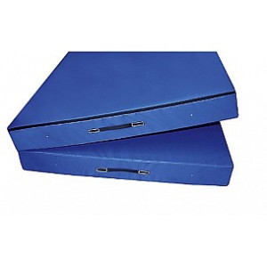 TEAM-Niedersprungmatte blau klappbar 200 cm Blau Standard-Ausführung Niedersprungmatte 12 cm 300 cm