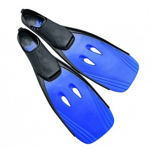 Schwimmflossen Comfort 41-42 / schwarz/blau