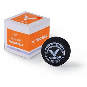 Squashball, schwarz mit gelbem Punkt, langsam Medium