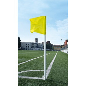 Fußball Eckstange mit Flexigelenk Weiß