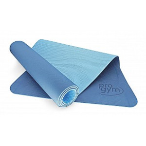 PROGYM Yogamatte - Gymnastikmatte rutschfest Blau / hellblau