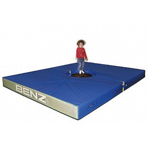BENZ Trampolin Fun-Matte 300 cm Blau Standard-Ausführung 200 cm 30 cm Weichbodenmatte